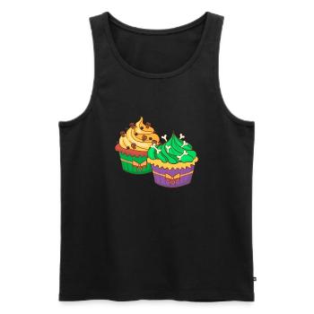 Halloween Cupcake Muffin Kuchen Backen Süßigkeiten - Männer Premium Bio Tank Top - Schwarz - Vorne - AI Model Male 178 light (178cm)