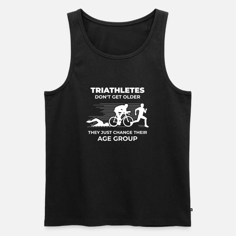 Triathlon - Männer Premium Bio Tank Top - Schwarz