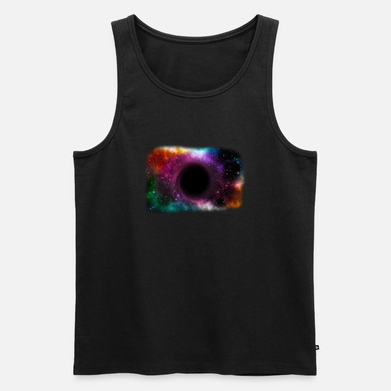schwarzes Loch - Männer Premium Bio Tank Top - Schwarz