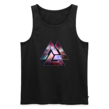 Cosmic Triangle Knot - Men's Premium Organic Tank Top - black - Front - AI Model Male 178 light (178cm)