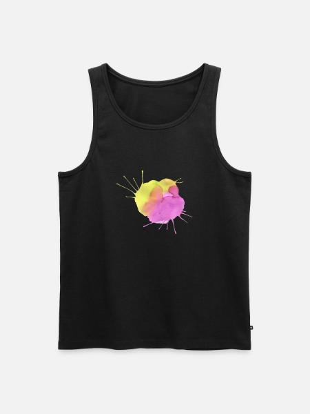 Splashes of colour - Men's Premium Organic Tank Top - black