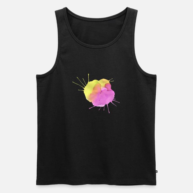 Farbklecks - Männer Premium Bio Tank Top - Schwarz