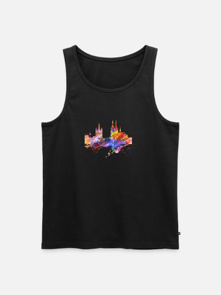 Cologne skyline - Men's Premium Organic Tank Top - black