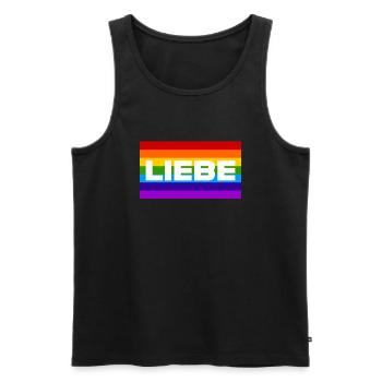 Liebe - Männer Premium Bio Tank Top - Schwarz - Vorne - AI Model Male 178 light (178cm)
