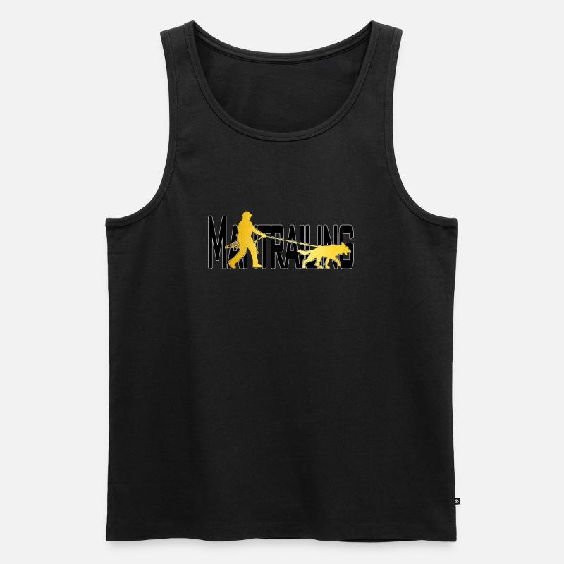 Mantrailing Gold/schwarz - Männer Premium Bio Tank Top - Schwarz