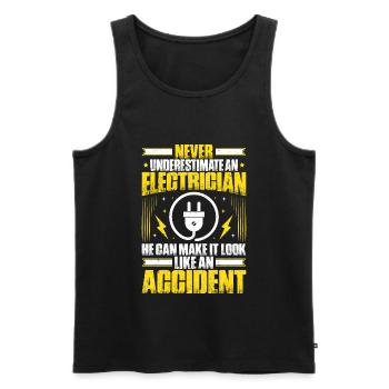 Electronics Technician Electrician Electrician Electrician - Men's Premium Organic Tank Top - black - Front - AI Model Male 178 light (178cm)