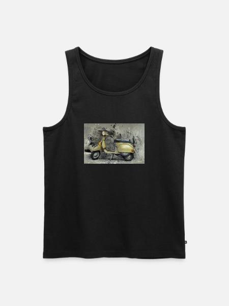 Roller in Gold - Männer Premium Bio Tank Top - Schwarz