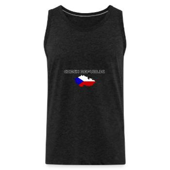 Czech Republic - Men's Premium Organic Tank Top - charcoal grey - Front - Alexander (188cm)
