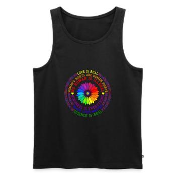 Science is real - Black Lives Matter gift - Men's Premium Organic Tank Top - black - Front - AI Model Male 178 light (178cm)
