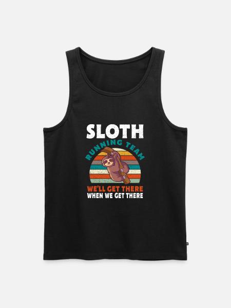 Sloth running team gift - Men's Premium Organic Tank Top - black