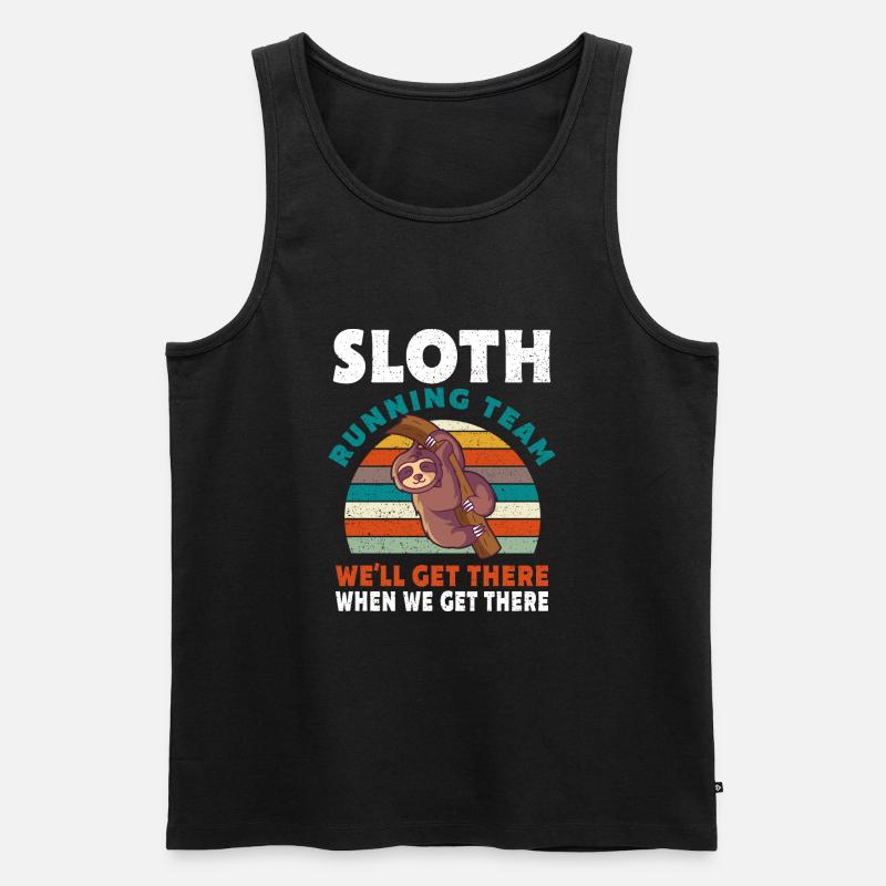 Sloth Running Team Geschenk - Männer Premium Bio Tank Top - Schwarz