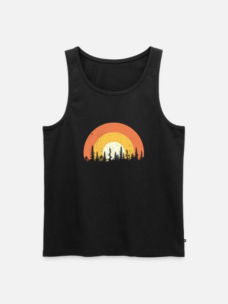 Sunset forest - Men's Premium Organic Tank Top - black