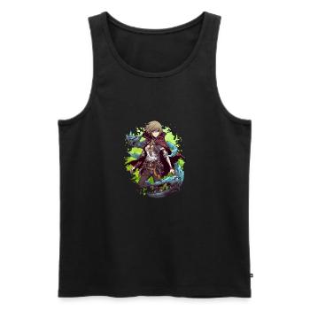 Fantasy RPG Spiel Anime Charakter - Anime Shirt - Männer Premium Bio Tank Top - Schwarz - Vorne - AI Model Male 178 light (178cm)