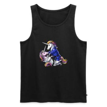 Licornes de Jiu-Jitsu - Débardeur bio Premium Homme - noir - Devant - Michal (187cm)