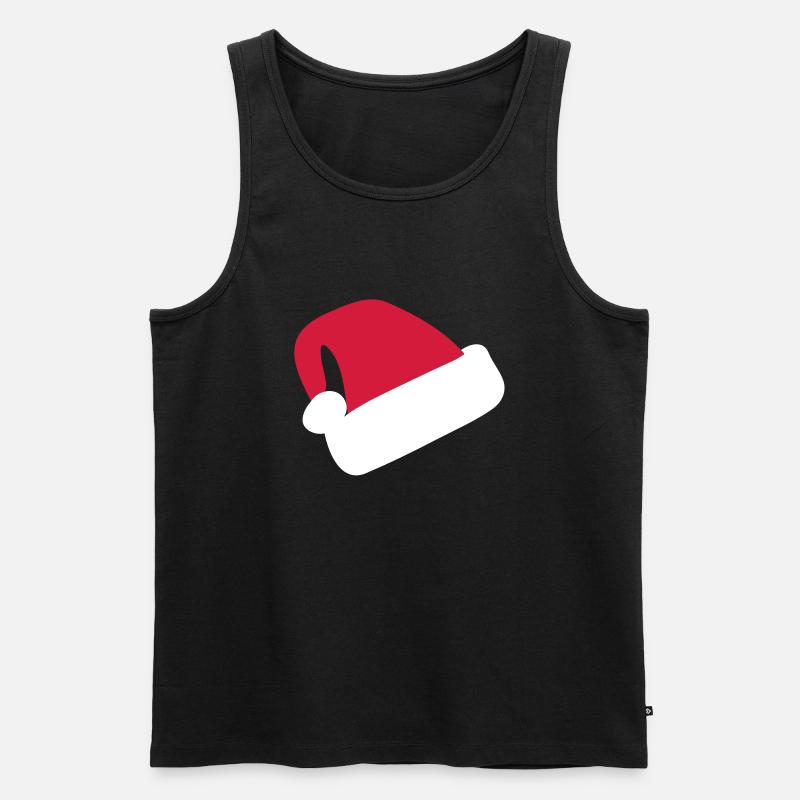 Santa Hat - Männer Premium Bio Tank Top - Schwarz