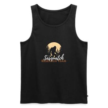 Bigfoot Sasquatch Forschergruppe Suchen & Finden - Männer Premium Bio Tank Top - Schwarz - Vorne - AI Model Male 178 light (178cm)
