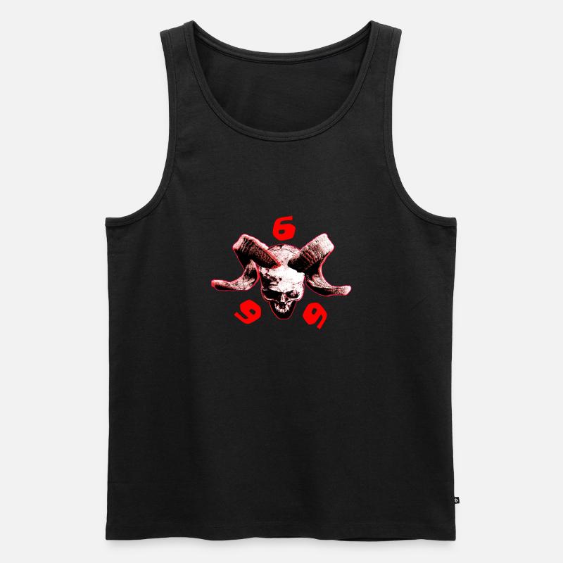 skull 666 - Männer Premium Bio Tank Top - Schwarz