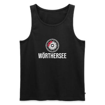 Wörthersee Tuningfelge - Vintage rot - Männer Premium Bio Tank Top - Schwarz - Vorne - Michal (187cm)