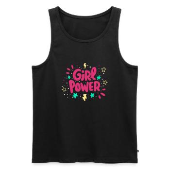 Frauenpower - Männer Premium Bio Tank Top - Schwarz - Vorne - Michal (187cm)