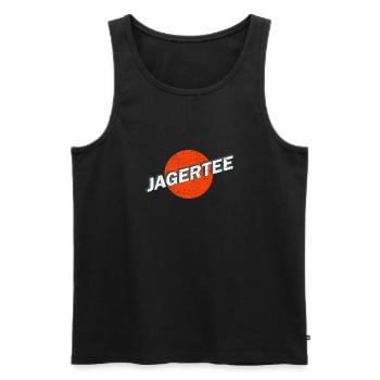 Jagerte Cocktail Vintage Lettrage Logo Retro - Débardeur bio Premium Homme - noir - Devant - AI Model Male 178 light (178cm)