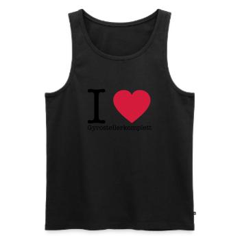 I Love Gyrosteller komplett - Männer Premium Bio Tank Top - Schwarz - Vorne - Michal (187cm)