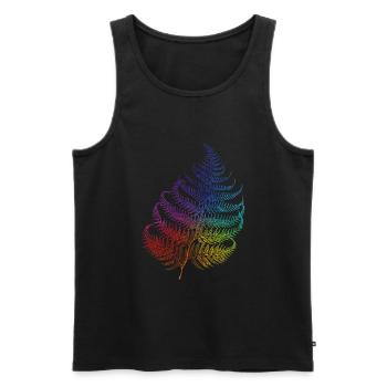Regenbogenfarn - Be Natural - T-Shirt, Hoodie - Männer Premium Bio Tank Top - Schwarz - Vorne - Michal (187cm)