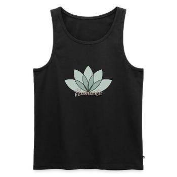 Namaste - Men's Premium Organic Tank Top - black - Front - AI Model Male 178 light (178cm)