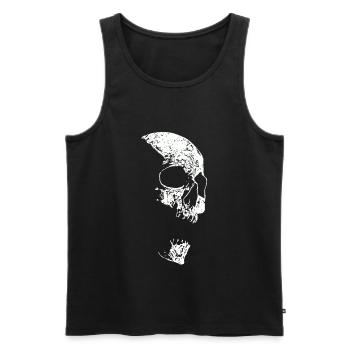 Fieser Monster Skull - Männer Premium Bio Tank Top - Schwarz - Vorne - AI Model Male 178 light (178cm)