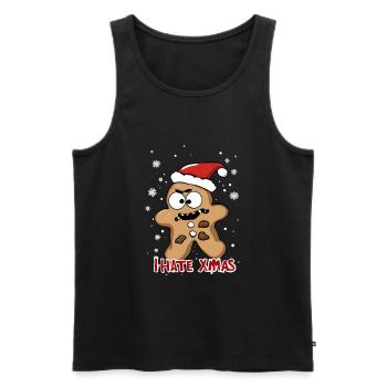 Je déteste Noël Funny Cookie Cookie Mares - Débardeur bio Premium Homme - noir - Devant - Michal (187cm)