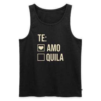 Tequila Te Amo Lustiges Party Funshirt Geschenk - Männer Premium Bio Tank Top - Schwarz - Vorne - Michal (187cm)