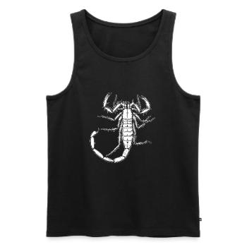 Scorpion animal signe du zodiaque cadeau - Débardeur bio Premium Homme - noir - Devant - AI Model Male 178 light (178cm)
