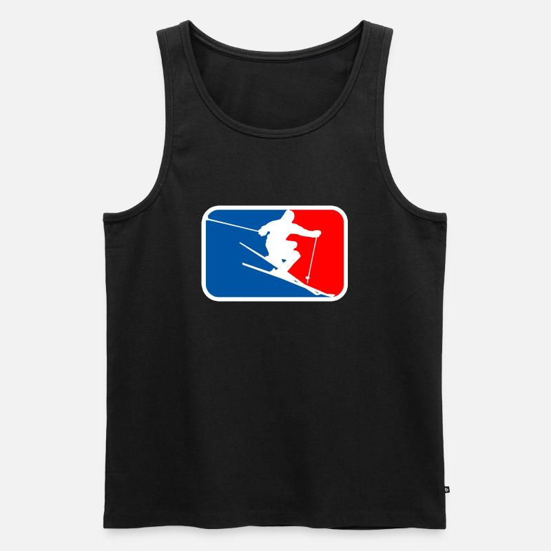 ski logo - Männer Premium Bio Tank Top - Schwarz