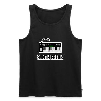 Synth Freak Keyboarder Musiker Music Design - Männer Premium Bio Tank Top - Schwarz - Vorne - AI Model Male 178 light (178cm)