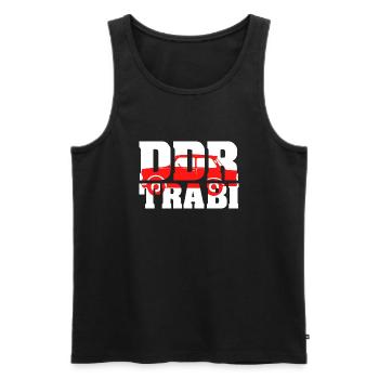 Trabi DDR - Männer Premium Bio Tank Top - Schwarz - Vorne - AI Model Male 178 light (178cm)