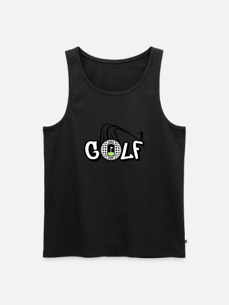 Golf Style - Men's Premium Organic Tank Top - black