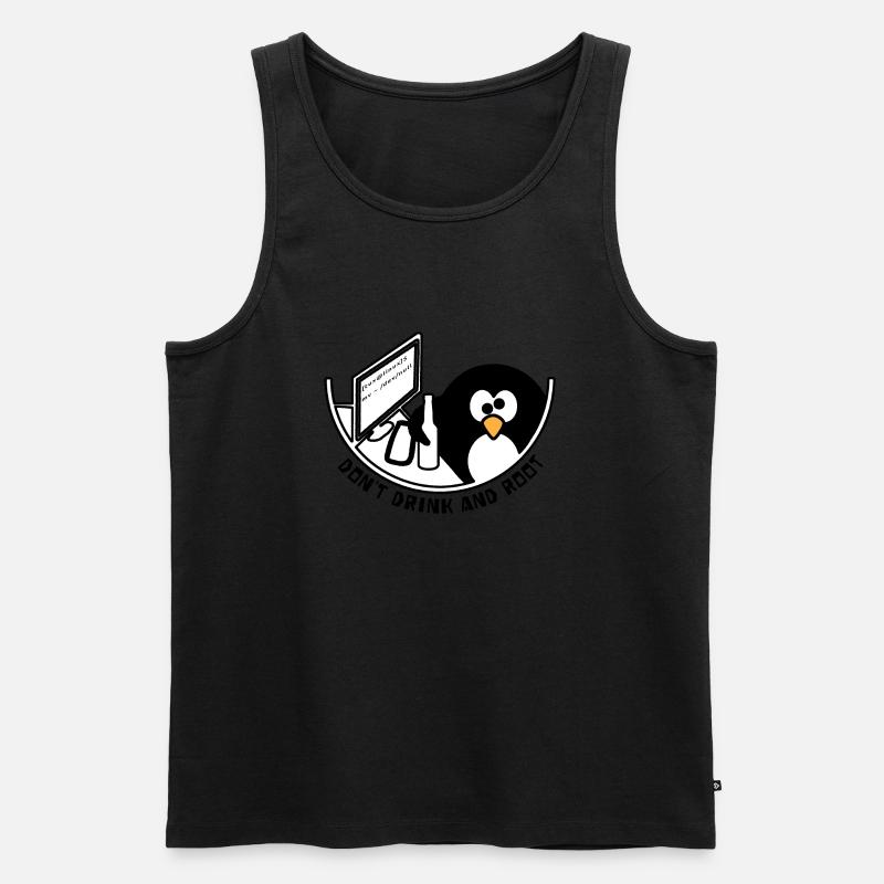 Linux Tux / dev / null - Débardeur bio Premium Homme - noir