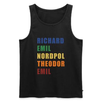 Rente Nato Alphabet Pilot Geschenk Bundeswehr - Männer Premium Bio Tank Top - Schwarz - Vorne - Michal (187cm)