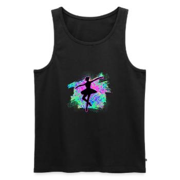Dance - Men's Premium Organic Tank Top - black - Front - Michal (187cm)