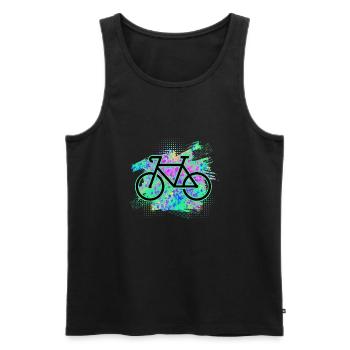 Bicyclette - Débardeur bio Premium Homme - noir - Devant - Michal (187cm)