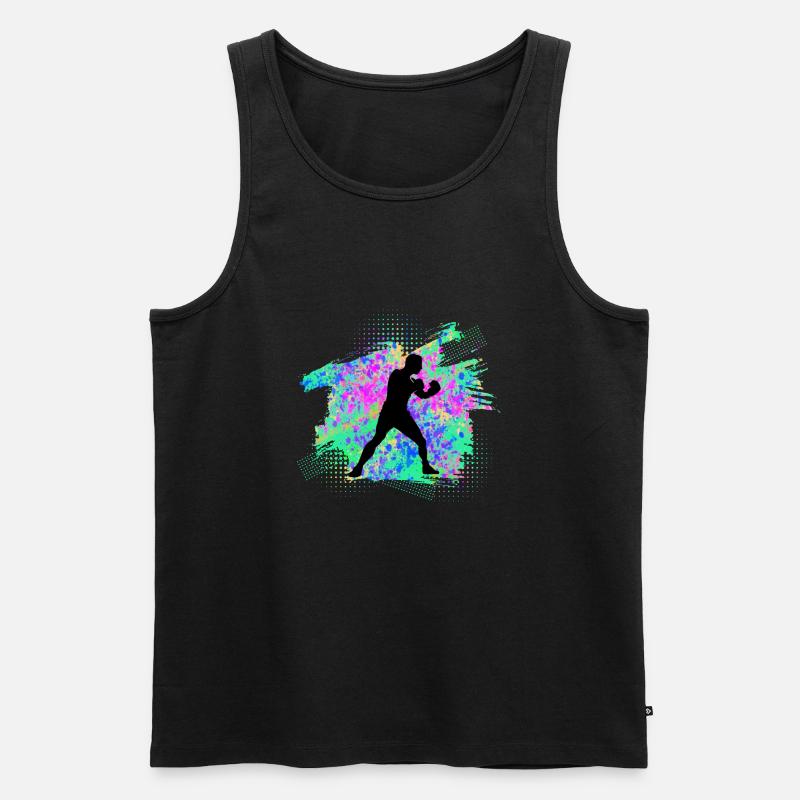 Boxen - Männer Premium Bio Tank Top - Schwarz