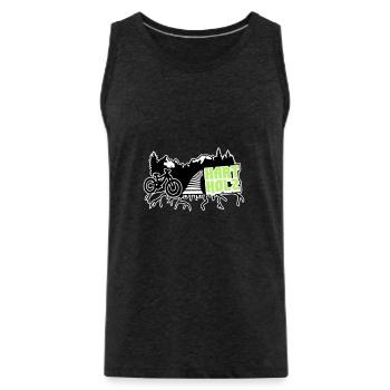 HARTHOLZ Freeride - Männer Premium Bio Tank Top - Anthrazit - Vorne - Alexander (188cm)