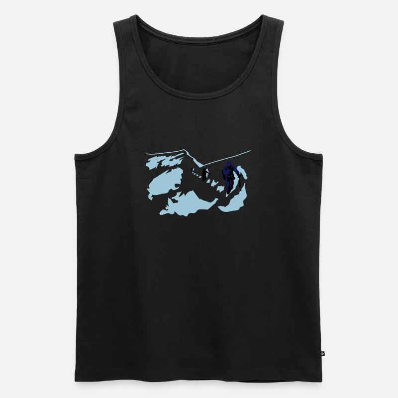 Bergsteigen - Männer Premium Bio Tank Top - Schwarz