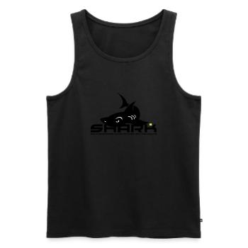 shark-sixmilliards.com - Men's Premium Organic Tank Top - black - Front - Michal (187cm)