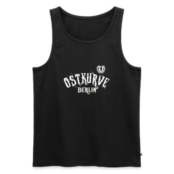 Berlin Motiv Ostkurve gebogen - Männer Premium Bio Tank Top - Schwarz - Vorne - AI Model Male 178 light (178cm)