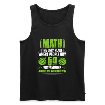 Mathematik Mathe Mathelehrer Mathematiker Geschenk - Männer Premium Bio Tank Top - Schwarz - Vorne - Michal (187cm)