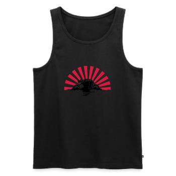 Motorboot 2C - Männer Premium Bio Tank Top - Schwarz - Vorne - Michal (187cm)