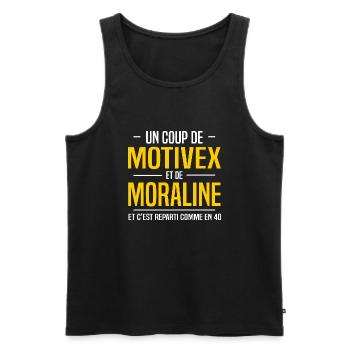 Military funny phrase and motivation - Men's Premium Organic Tank Top - black - Front - AI Model Male 178 light (178cm)