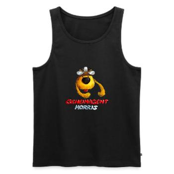Geheimagent Morris - Männer Premium Bio Tank Top - Schwarz - Vorne - Michal (187cm)