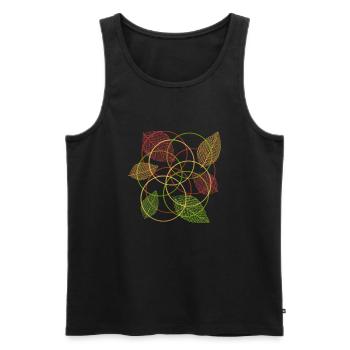 Blätter - Männer Premium Bio Tank Top - Schwarz - Vorne - AI Model Male 178 light (178cm)