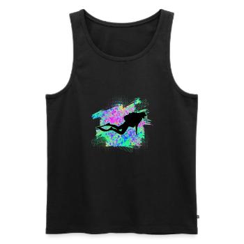 Tauchen Taucher - Männer Premium Bio Tank Top - Schwarz - Vorne - AI Model Male 178 light (178cm)